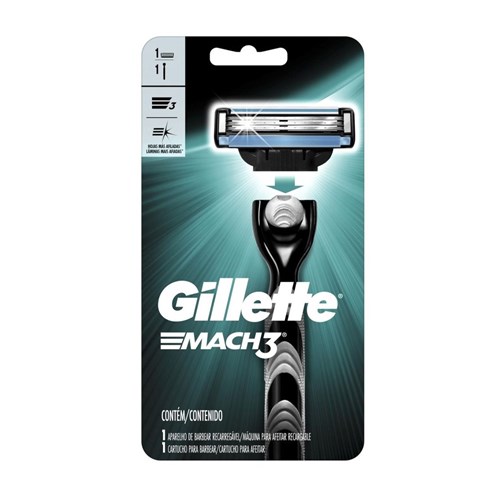 Aparelho de Barbear Recarregável Gillette Mach 3