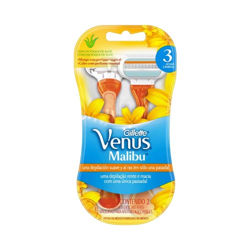 Aparelho de Depilação Gillette Venus Malibu - 2 Unidades