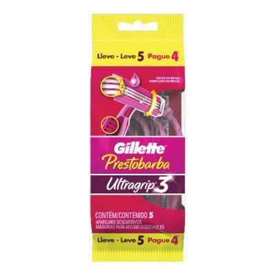 Aparelho Gillette Prestobarba Ultragrip - Leve 5 e Pague 4