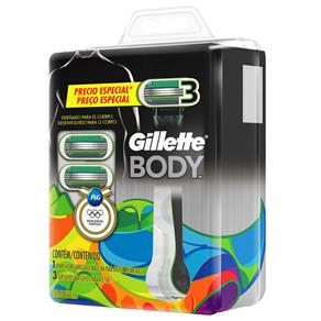Aparelho para o Corpo Masculino Gillette Body com 2 Cargas - Edição Especial Jogos Rio 2016