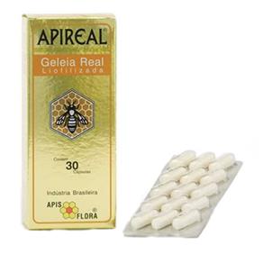 Apireal - Geléia Real Natural Liofilizada - 25g - Sem Sabor - 30 Cápsulas