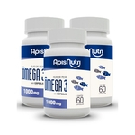 Apisnutri Kit 3x Omega 3 Oleo De Peixe 1000mg 60 Caps