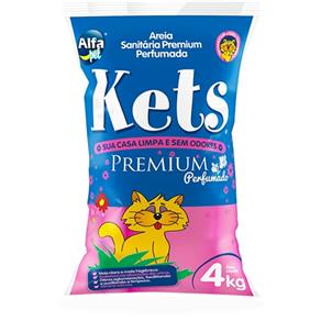 Areia Higiênica Kets Premium Perfumada para Gatos - 4Kg