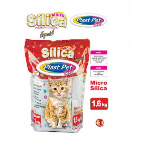 Areia Higienica Micro Sílica para Gatos - Plast Pet 1,6kg