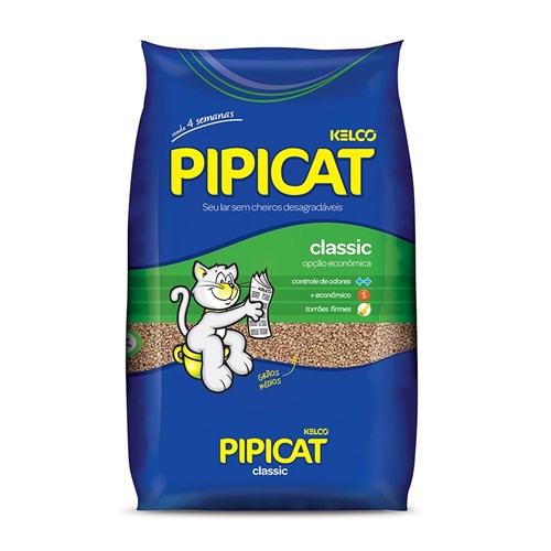 Pipicat Classic Areia Higiênica para Gatos - 12Kg