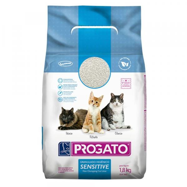 Areia Higiênica Progato Sensitive Para Gatos 1,8kg
