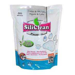 Areia Sanitária para Gatos Sílica Siliclean Premium 1,7kg