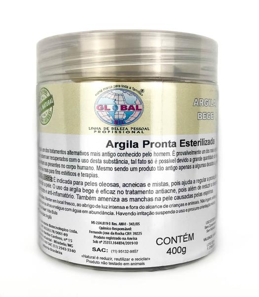 Argila Bege Pronta Esterilizada 400g - Global Mil