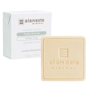 Argila Branca Elemento Mineral - Sabonete Vegetal 100g