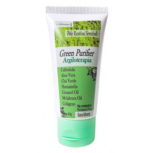 Argila Green Purifier- Detox Pele Delicada, Reativa e Sensível