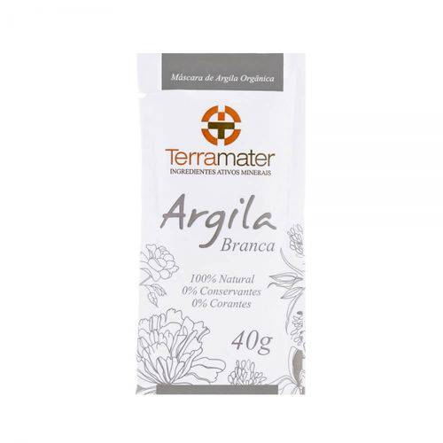 Argila Natural e Orgânica Branca 40g - Terramater