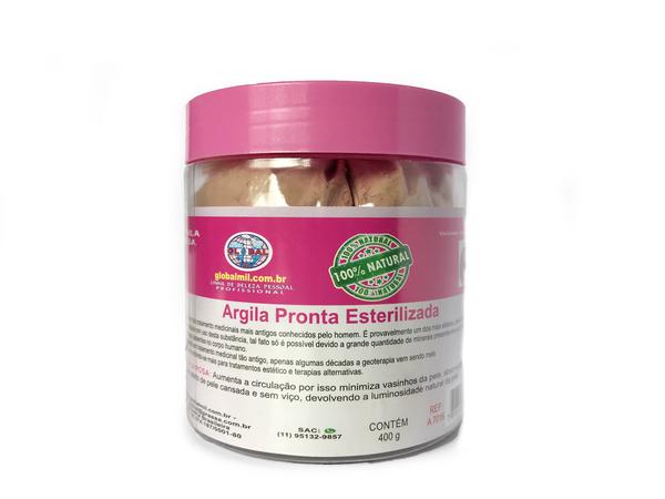 Argila Rosa Pronta Esterilizada 400g - Global Mil