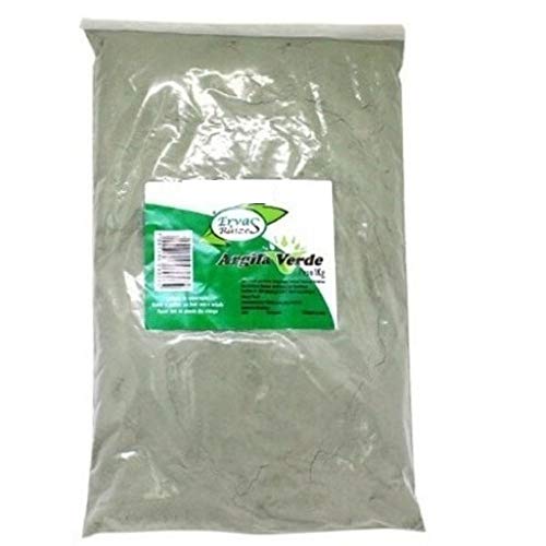 Argila Verde 100% Pura Pacote de 1 Kg Ervas e Raízes