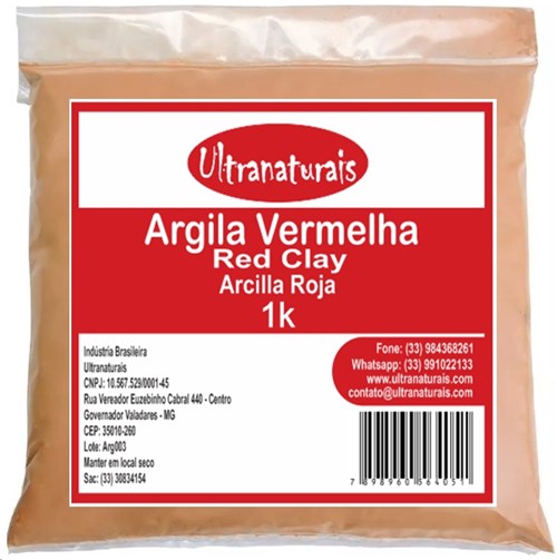 Argila Vermelha K - Ultranaturais