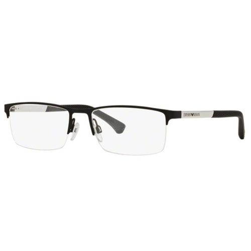 Armação Oculos Grau Emporio Armani Ea1041 3094 55 Preto Fosco Prata