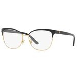 Armação Oculos Grau Ralph Lauren Rl5099 9003 52 Preto Dourado