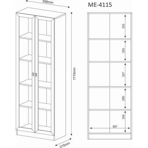 Tamanhos, Medidas e Dimensões do produto Armário de Escritório Tecnomobili Me4115 - Amêndoa