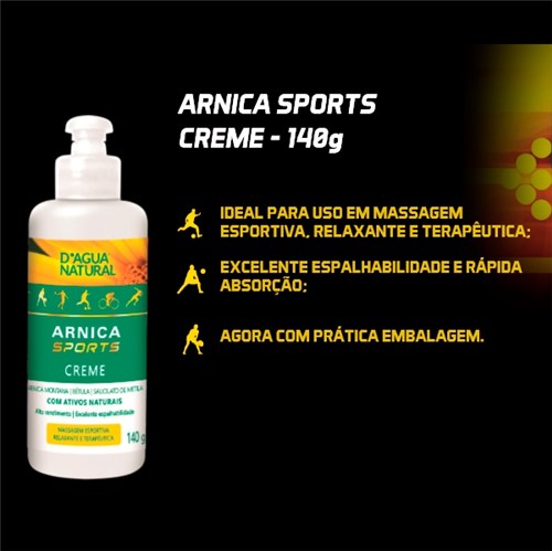 Arnica Sports Creme 140g Dagua Natural Lançamento