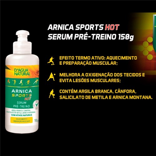 Arnica Sports Hot 150g Serum Dagua Natural Lançamento
