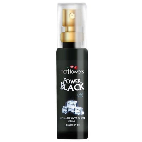 Aromatizante Bucal Power Black Ice Spray - 18Ml Hot Flowers