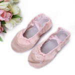 Novo Rosa Lona Ballet Sapatos Meninas Da Criança Eua Tamanho 12 #8 Polegada
