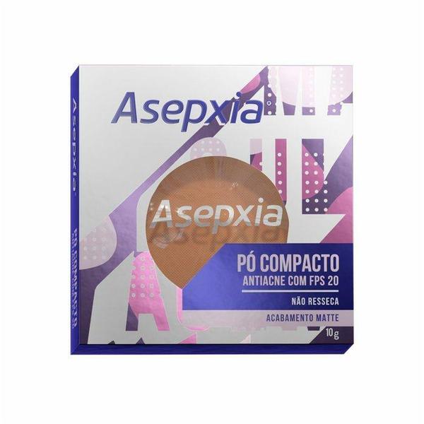 Asepxia Pó Compacto Antiacne Fps 20 Bege Escuro 10g - Genomma