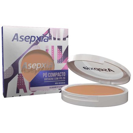 Asepxia Pó Compacto Antiacne FPS20 Bege Escuro 10g