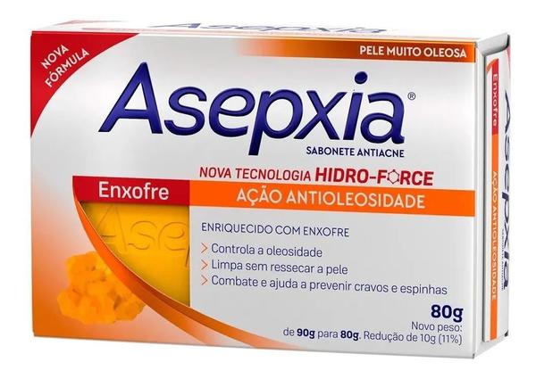 Asepxia Sabonete Antiacne Enxofre Ação Antioleosidade 80g