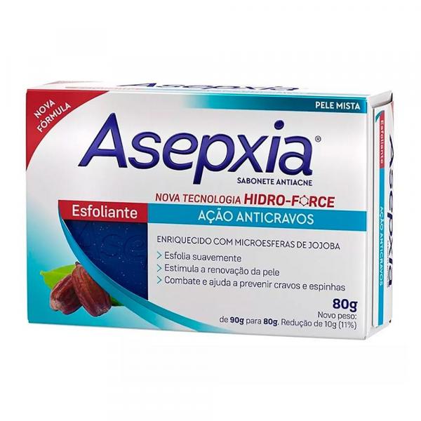 Asepxia Sabonete Esfoliante Antiacne 80g - Genomma