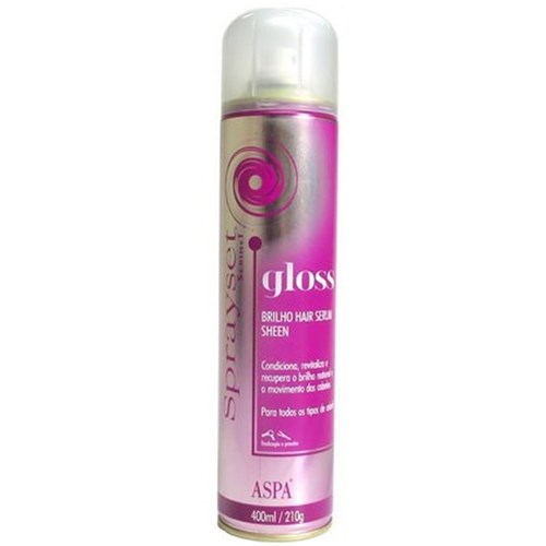 Aspa Sprayset Serinet Gloss Brilho Hair Serum Sheen 400ml