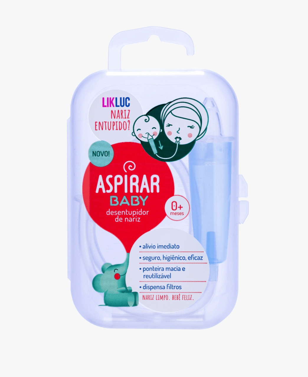 Aspirador Nasal com Estojo Plástico para Transporte Likluc