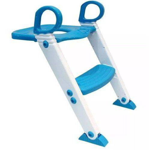 Assento com Redutor Escada Trono Infantil para Menino Azul Clingo