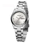 Fashion Trend Women's Watch Calendar Monochrome Dial Steel Belt Quartz Watch