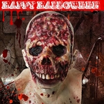 Assustador derretendo rosto máscara completa zombie látex horror traje assustador adereços de halloween