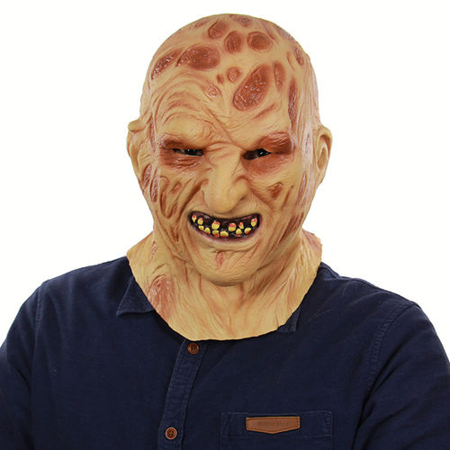 Assustador queima-face Carrion Monstro Máscara Máscara de látex traje Chefe unisex para o Dia das Bruxas Partido Prop