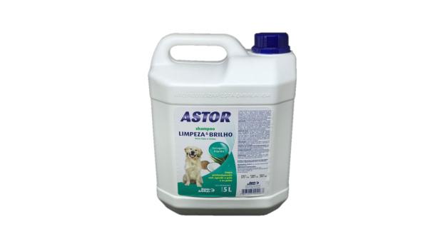 Astor 5 L Shampoo Limpeza Brilho para Cães e Gatos - Mundo Animal