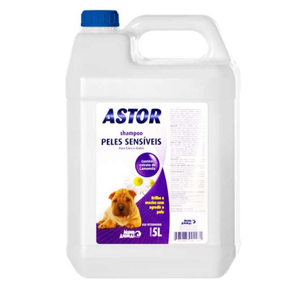 Astor 5 L Shampoo Peles Sensíveis Cães e Gatos - Mundo Animal