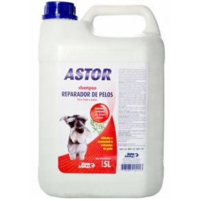 Astor Cães e Gatos Shampoo Reparador de Pelos - 5L - Mundo Animal