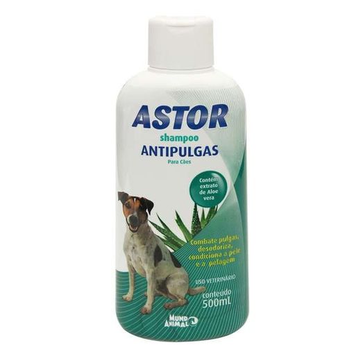 Astor Shampoo Antipulgas Extrato de Aloe Vera para Cães e Gatos 500 Ml