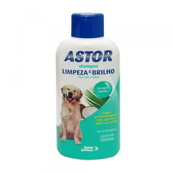 Astor Shampoo Limpeza e Secagem Rápida Cães Gatos 500 Ml - Mundo Animal