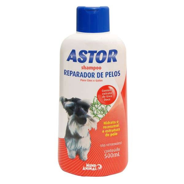 Astor Shampoo Reparador de Pêlos Erva Doce Cães Gatos 500 Ml - Mundo Animal