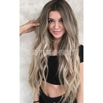 Synthetic AU Mulheres Long peruca completa Natural Curly Wavy tão real Cabelo Cosplay Perucas