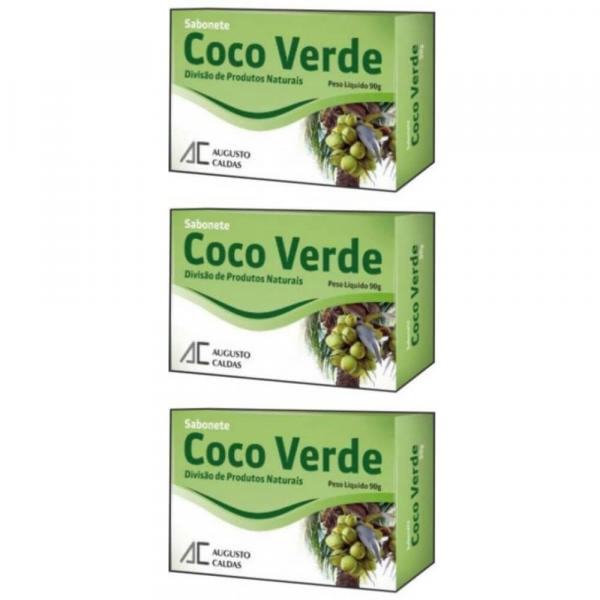 Augusto Caldas Coco Verde Sabonete 90g (Kit C/03)