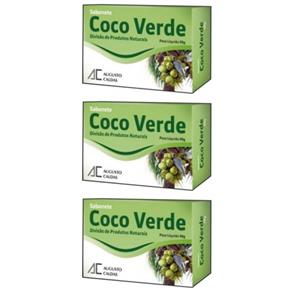 Augusto Caldas Coco Verde Sabonete 90g - Kit com 03