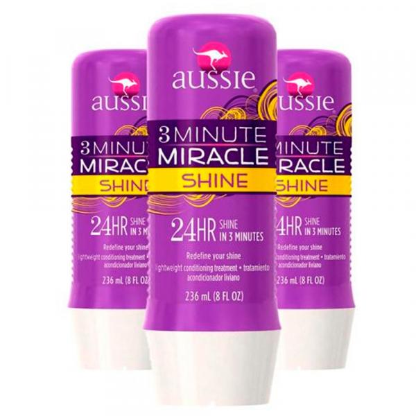 Aussie 3 Minute Miracle Shine - Kit de Máscara de Hidratação - Aussie