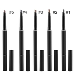 Automatic Eyeliner Eyebrow Pencil With Brush Waterproof Rotatable Double Heads