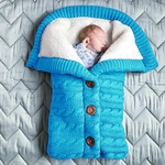 Autumn Winter Baby Dormir Wool Bag Crianças SleepSack footmuff Para Stroller malha saco de dormir recém-nascido de gavetas Knit