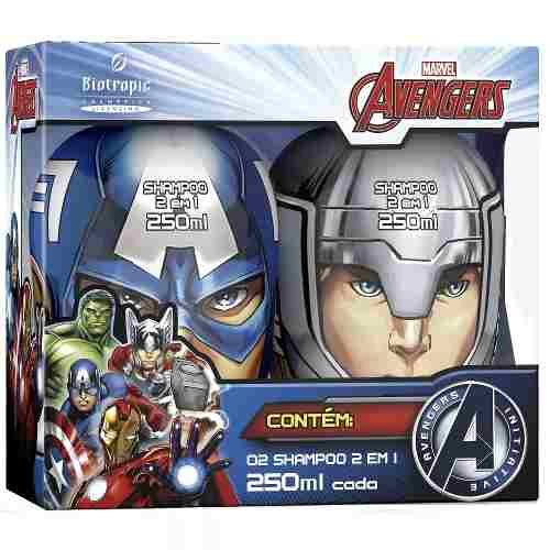 Avengers Capitão América/ Thor Shampoo 2em1 2x250ml (Kit C/03)