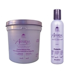 Avlon Affirm Creme Alisante Hidróxido de Sódio Normal Plus 1,8 Kg + Avlon Affirm Protecto Protetor
