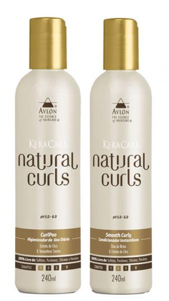 Avlon KeraCare Natural Curls Curl Poo (240ml) e Smooth Curly Condicionador (240ml)